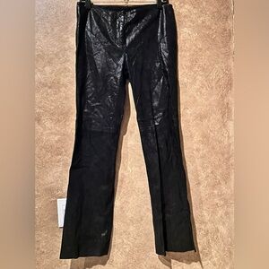 NWT Laundry textured soft black leather pants